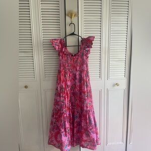 Tuckernuck pink Bougainvillea dress size large